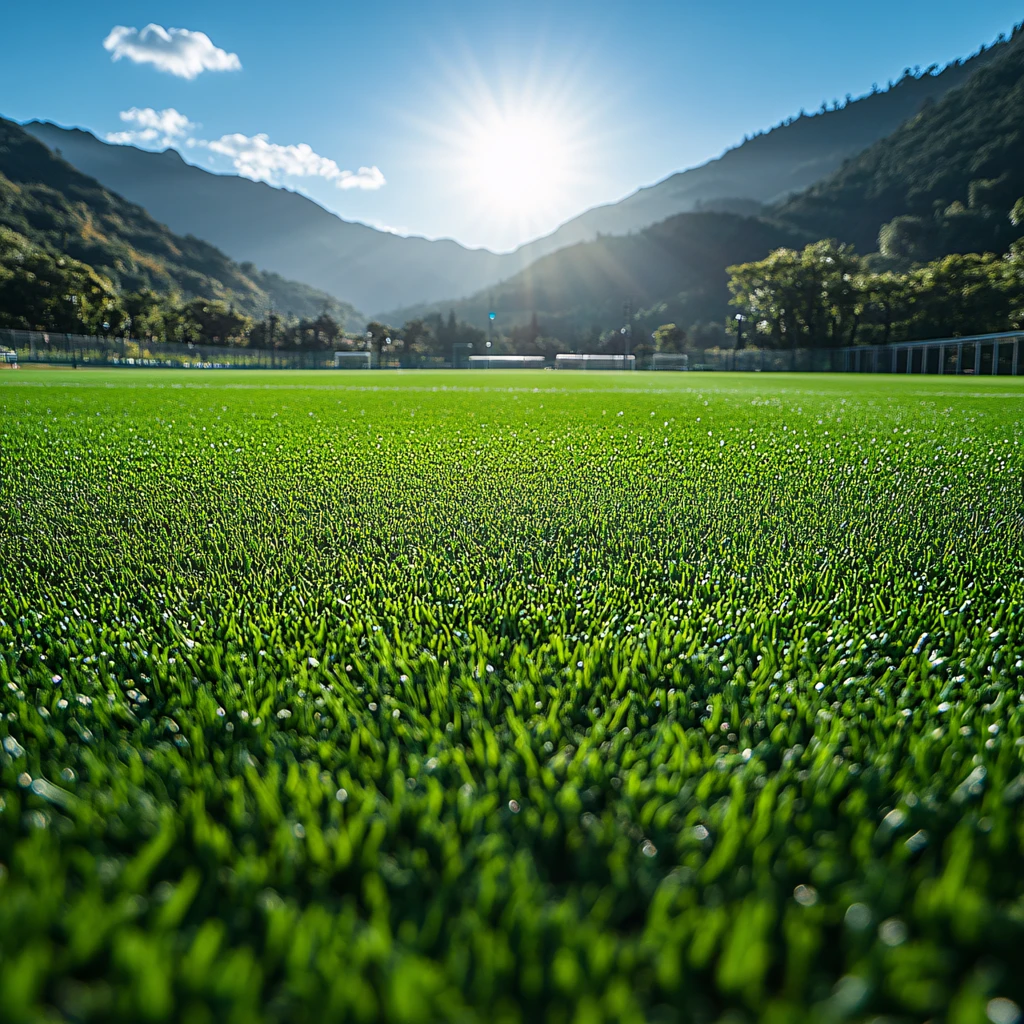 阳光下的绿茵场