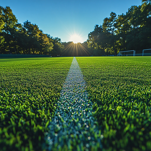 阳光下的足球场