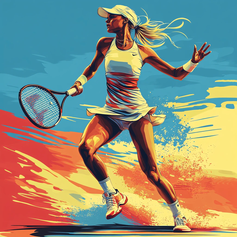 网球运动插画