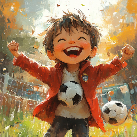 版足球男孩