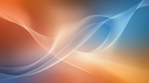 热情橙色静谧蓝色背景