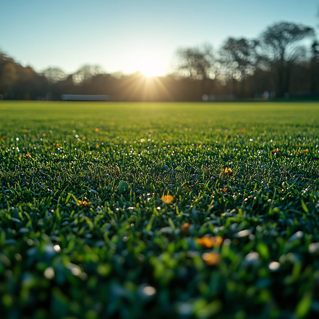阳光下的绿茵场