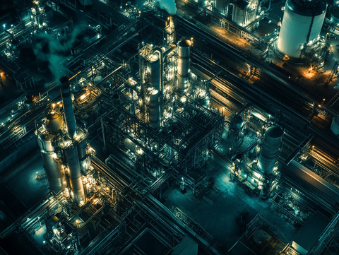 石油化工厂鸟瞰图