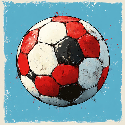 水墨足球