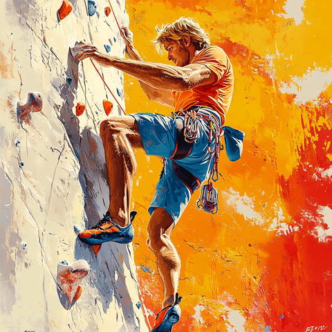 攀岩插画