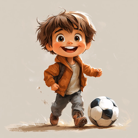 版足球男孩