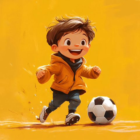 版足球男孩