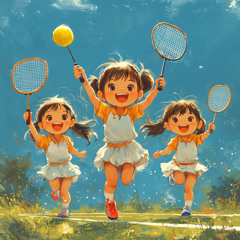 运动幼儿天真插画