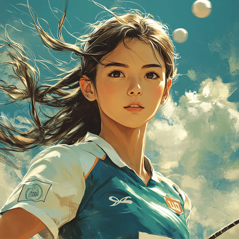 个人原创插画运动员