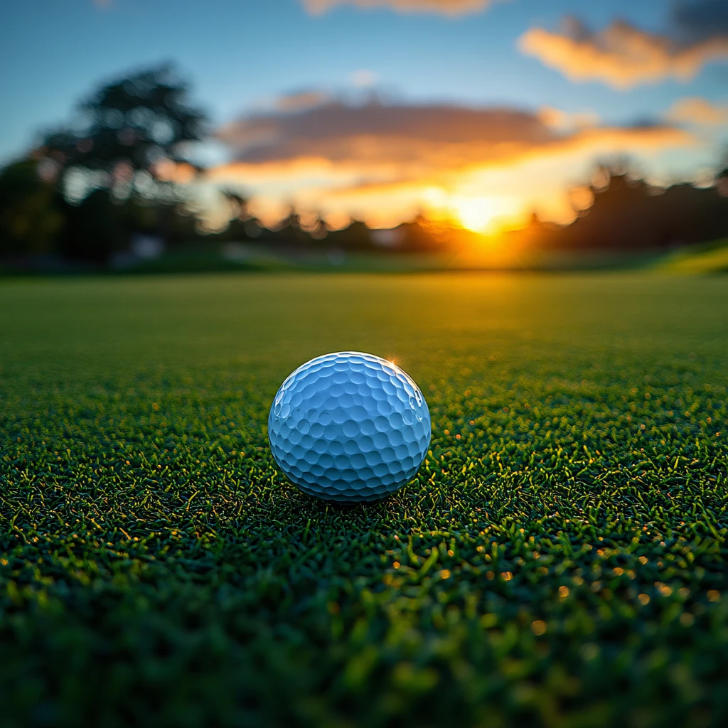 前景聚焦高尔夫球