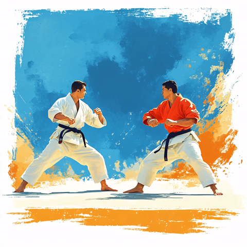 跆拳道插画