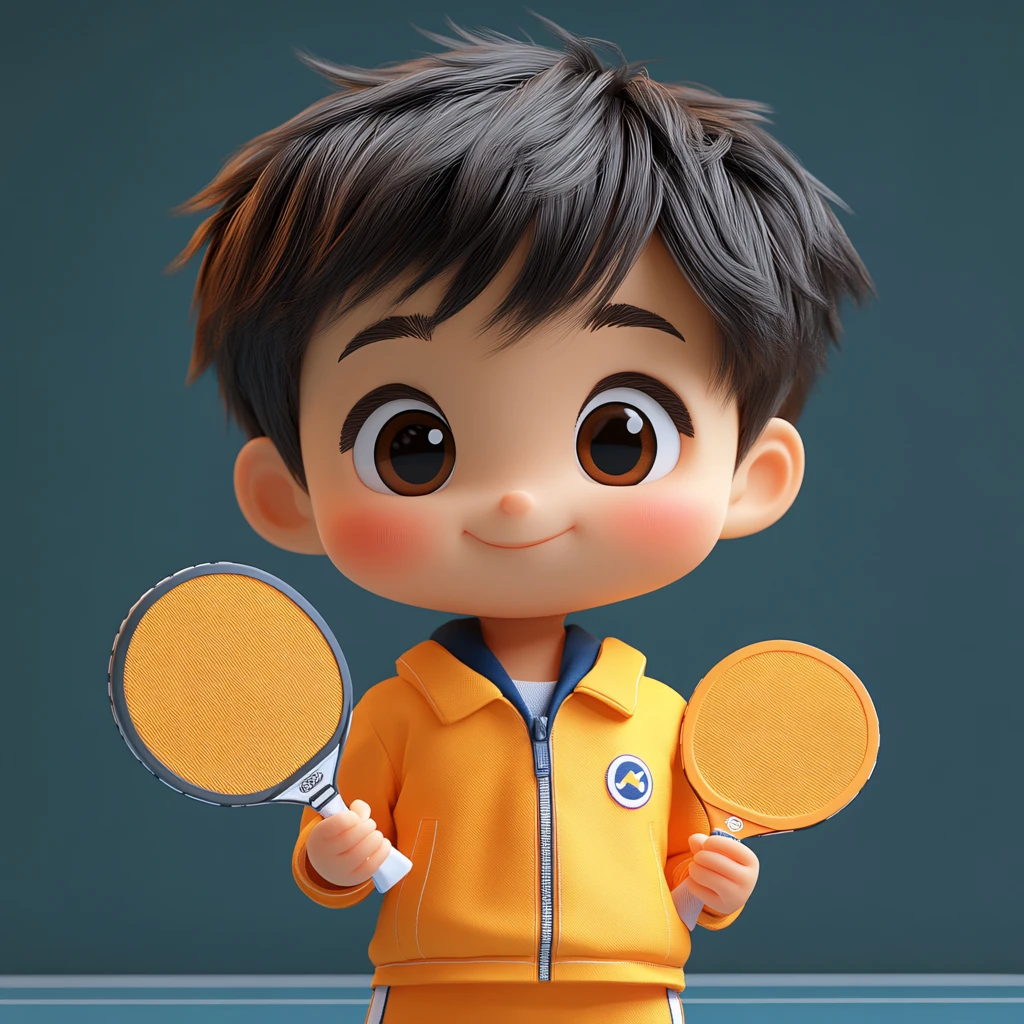 卡通乒乓球人物