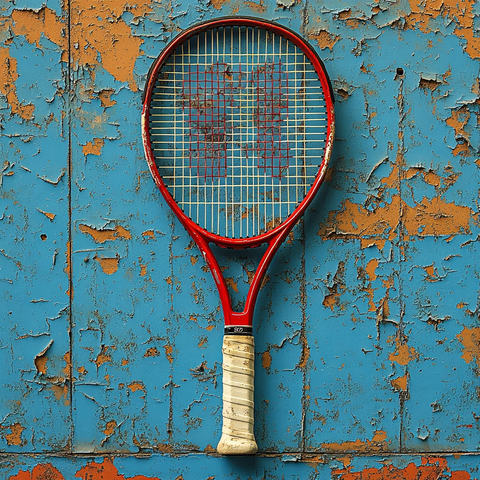 红色球拍