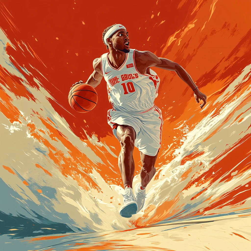 奥运篮球赛插画