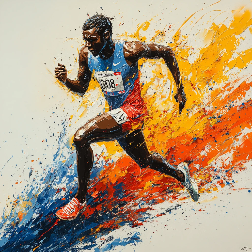 个人原创插画运动员