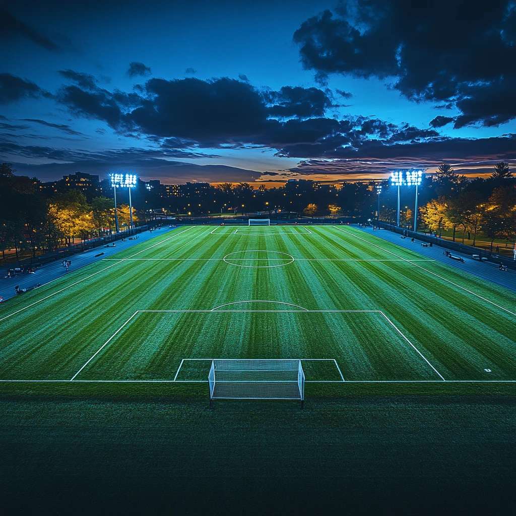 青春足球场夜景