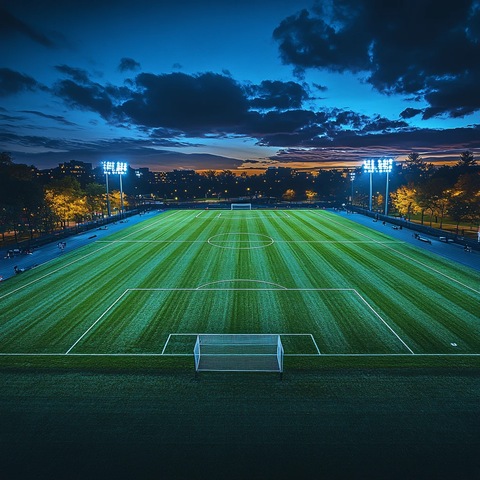 青春足球场夜景