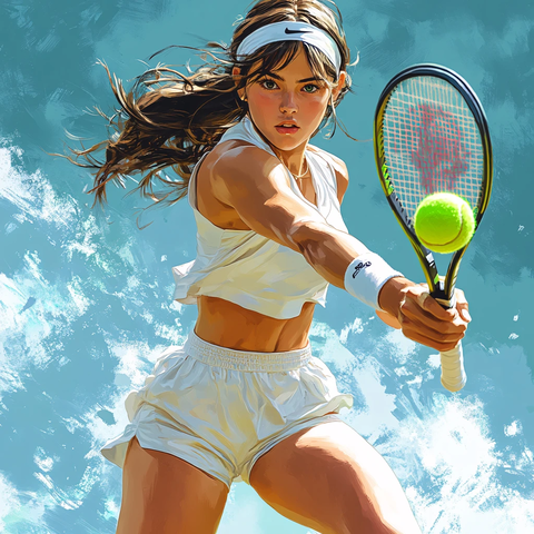 网球运动插画