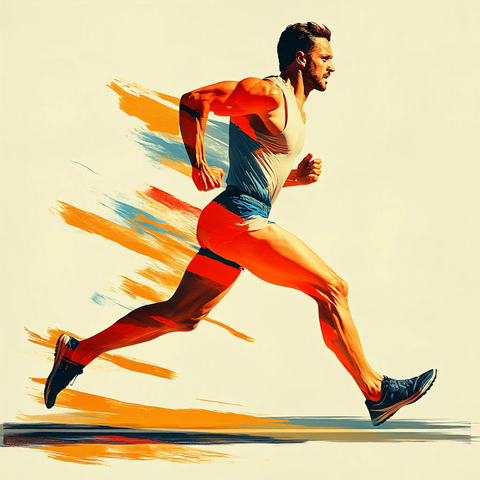 原创插画运动员