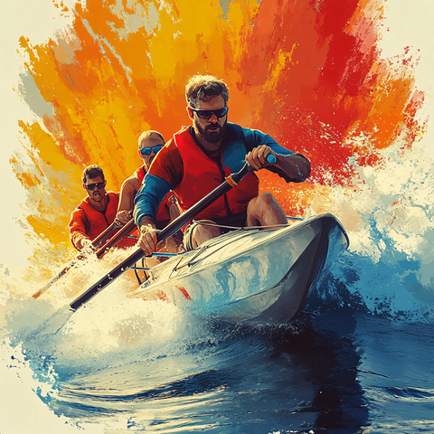 划船比赛海报