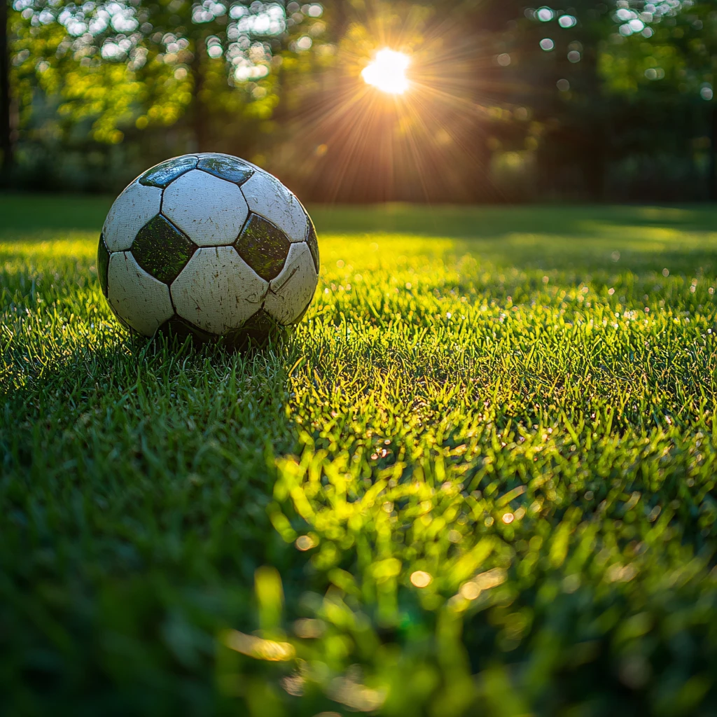 阳光下的足球