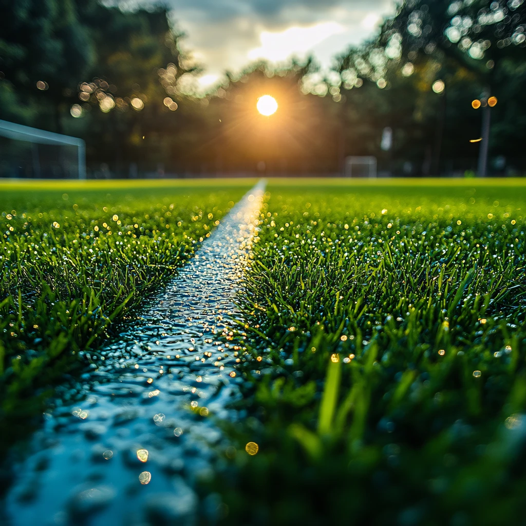 阳光下的绿茵场