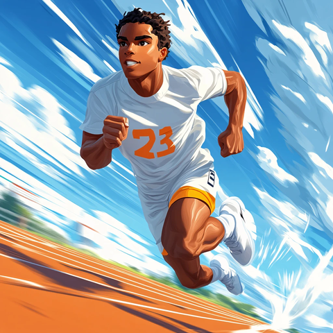 个人原创插画运动员