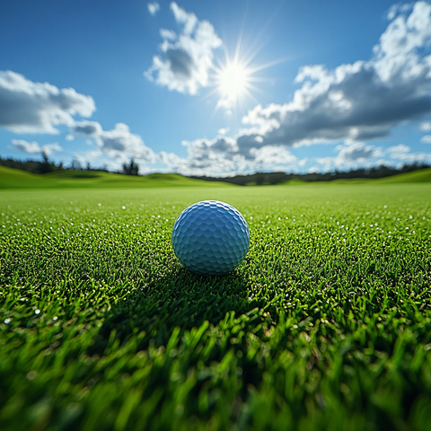 前景聚焦高尔夫球