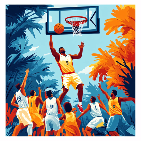 篮球运动插画