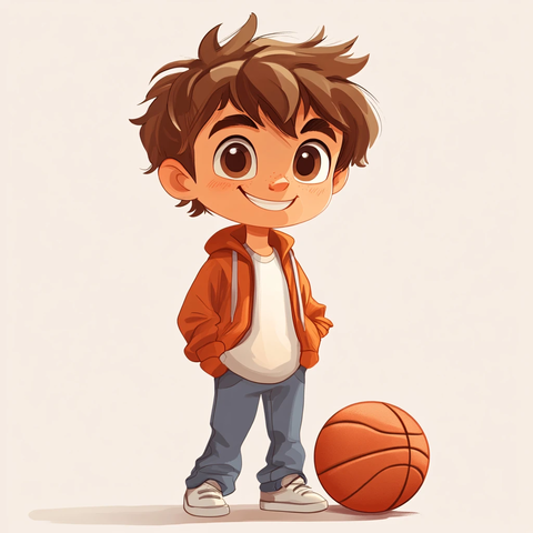 版篮球男孩