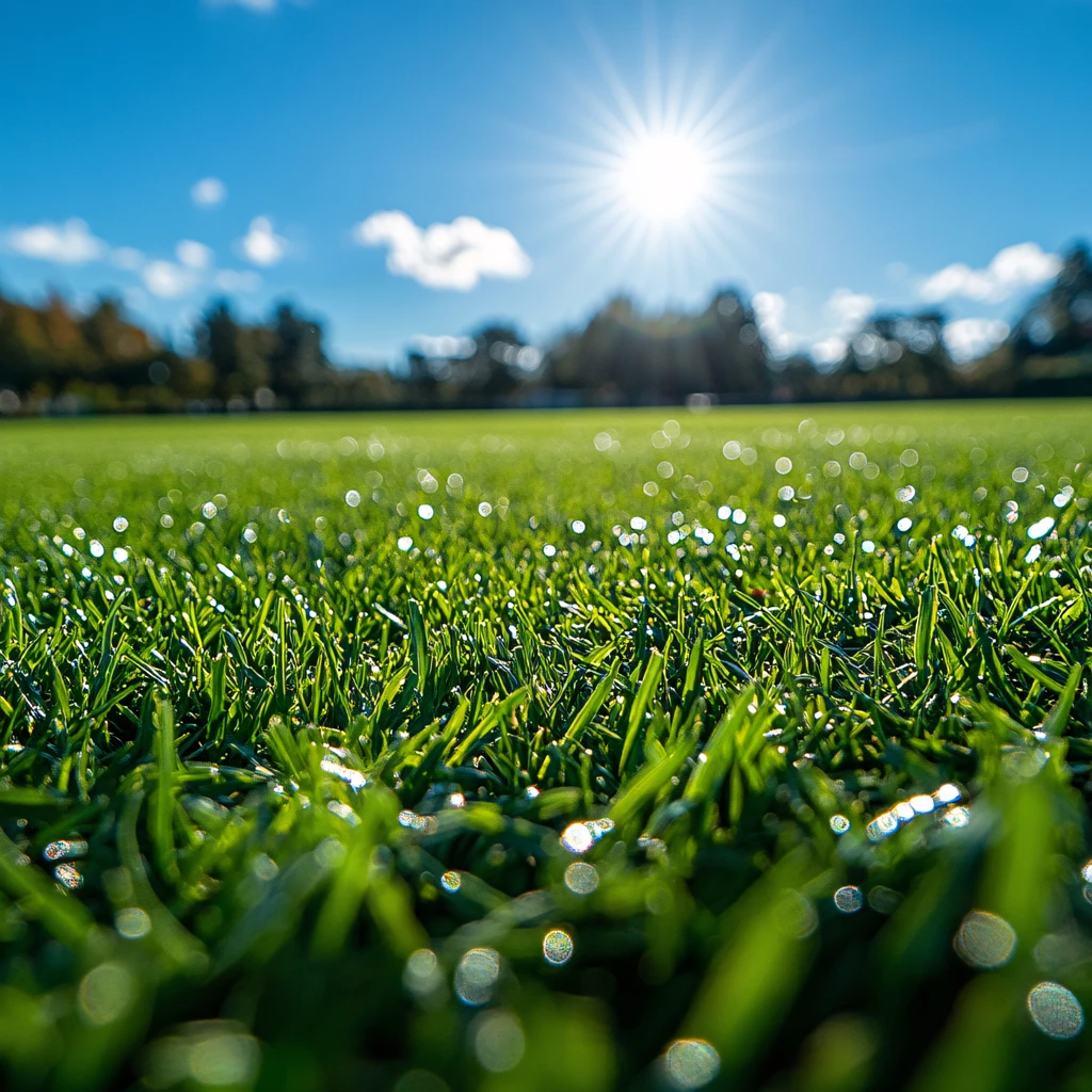 阳光下的绿茵场