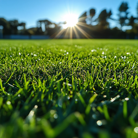 阳光下的绿茵场