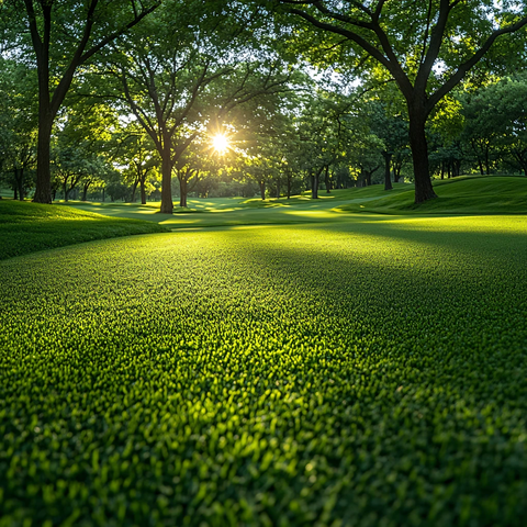 绿树草坪阳光草坪