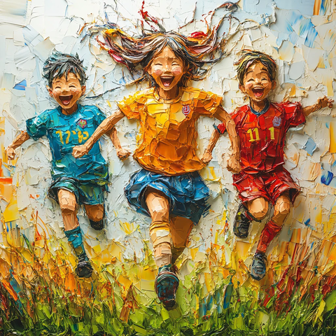 踢足球壁画