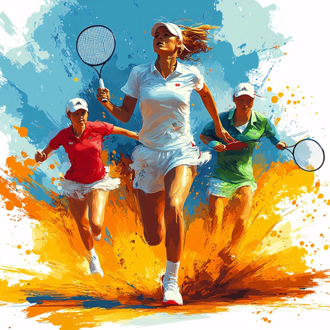 网球运动插画