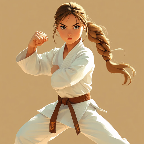 跆拳道插画
