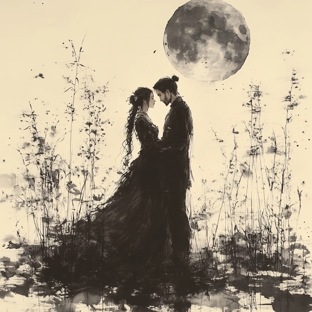 手绘古风新郎新娘