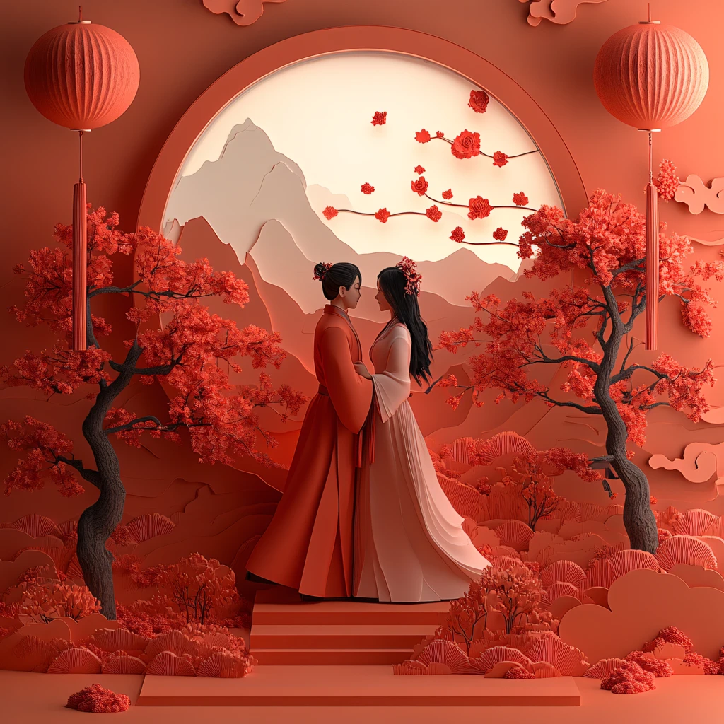 新中式复古纸艺婚礼