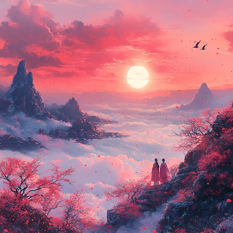 浪漫诗意山水意境