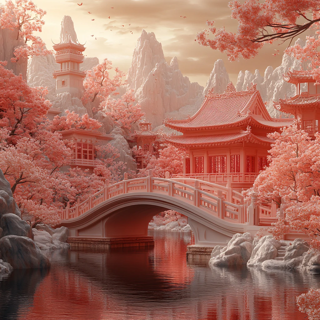 亭台楼阁鸿运当头