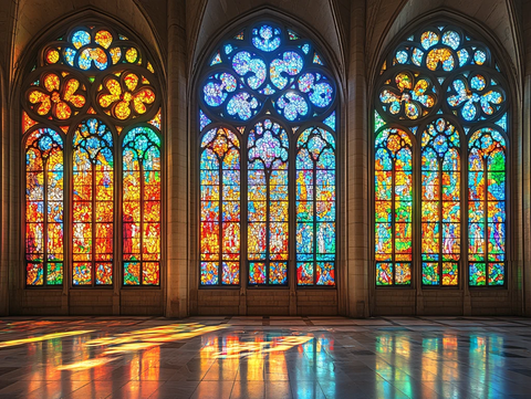 大殿彩色玻璃