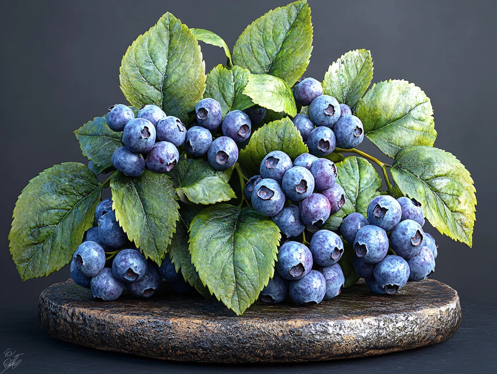 装饰画蓝莓