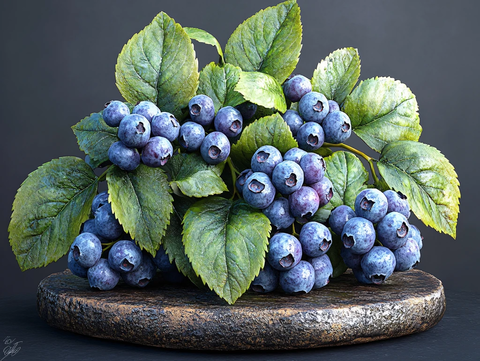 装饰画蓝莓
