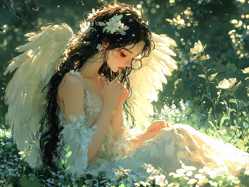 唯美小天使插画