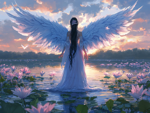 长翅膀的天使女神