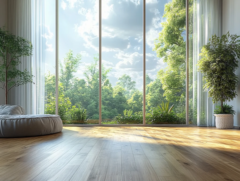 大气客厅落地门窗场景