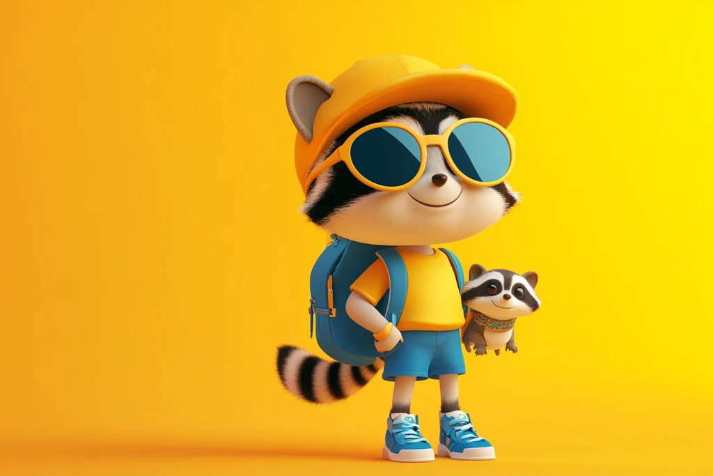 卡通小浣熊形象