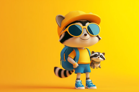 卡通小浣熊形象