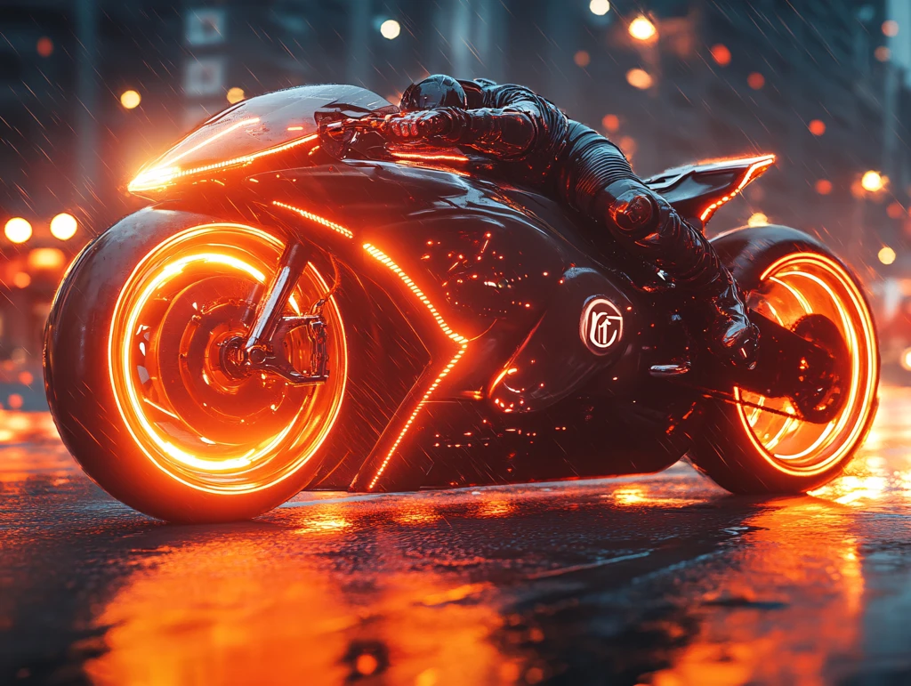科技感的摩托车