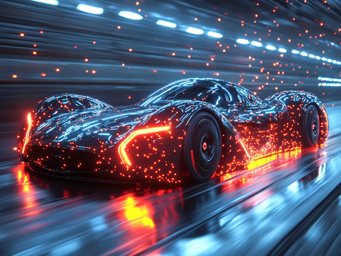 跑车线条飞驰电掣